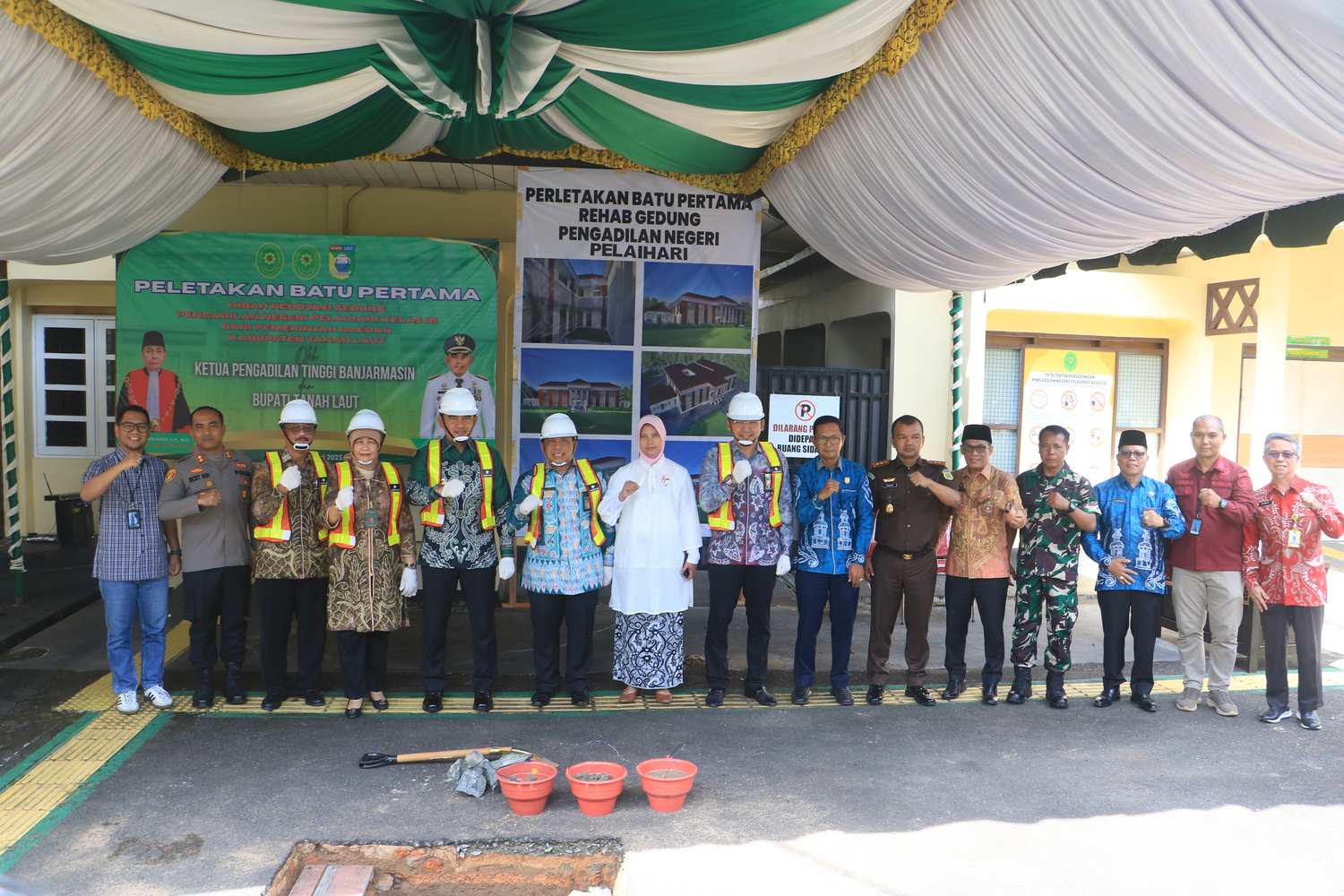 Resmi Dimulai, Pemkab Tala Hibahkan 7 Miliar Lebih untuk Rehab Gedung PN Pelaihari