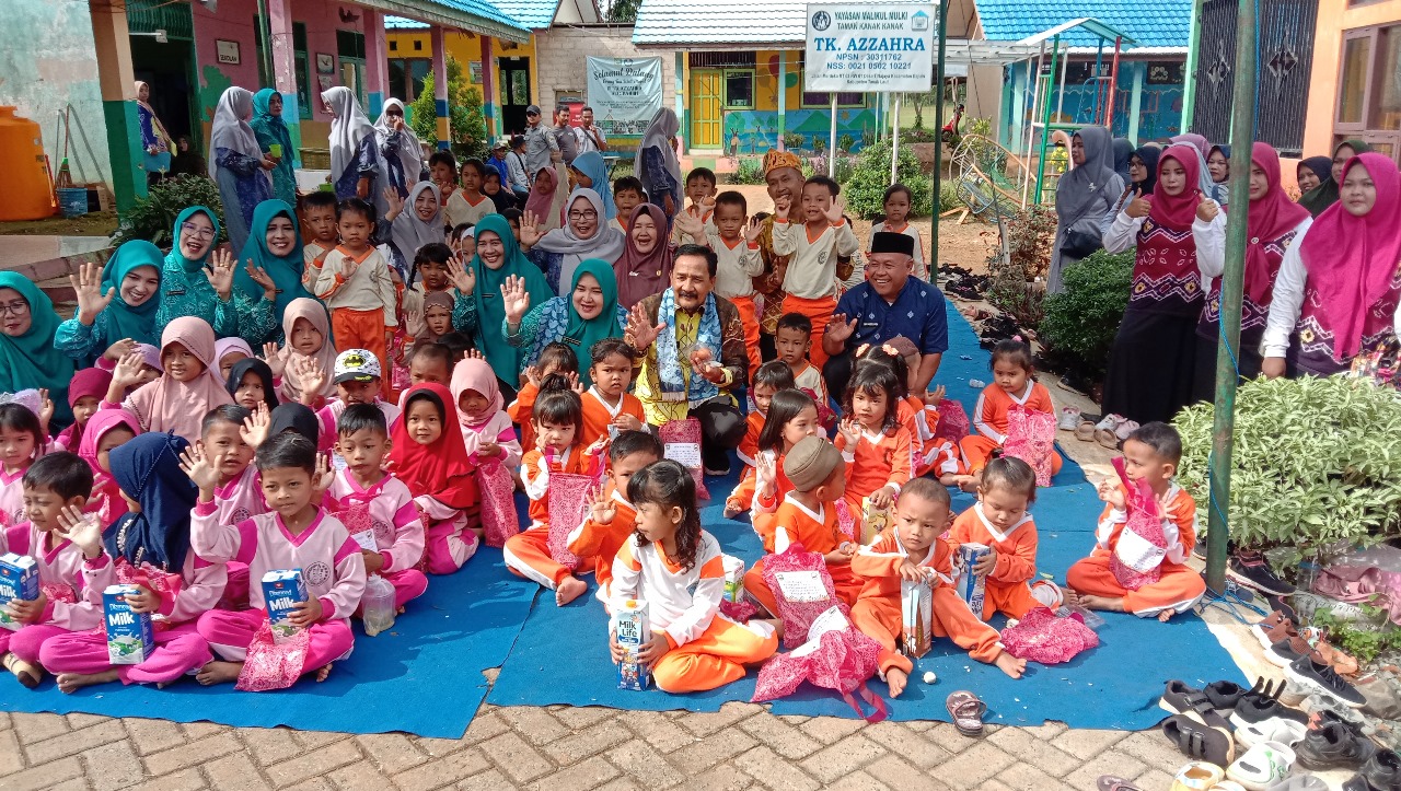 Ratusan Paket Pencegah Stunting Diberikan untuk Anak-Anak PAUD Desa Tirta Jaya