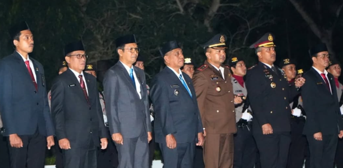 Wabup H. M Zazuli Hadiri Apel Kehormatan dan Renungan Suci HUT ke-80 RI di Tanah Laut