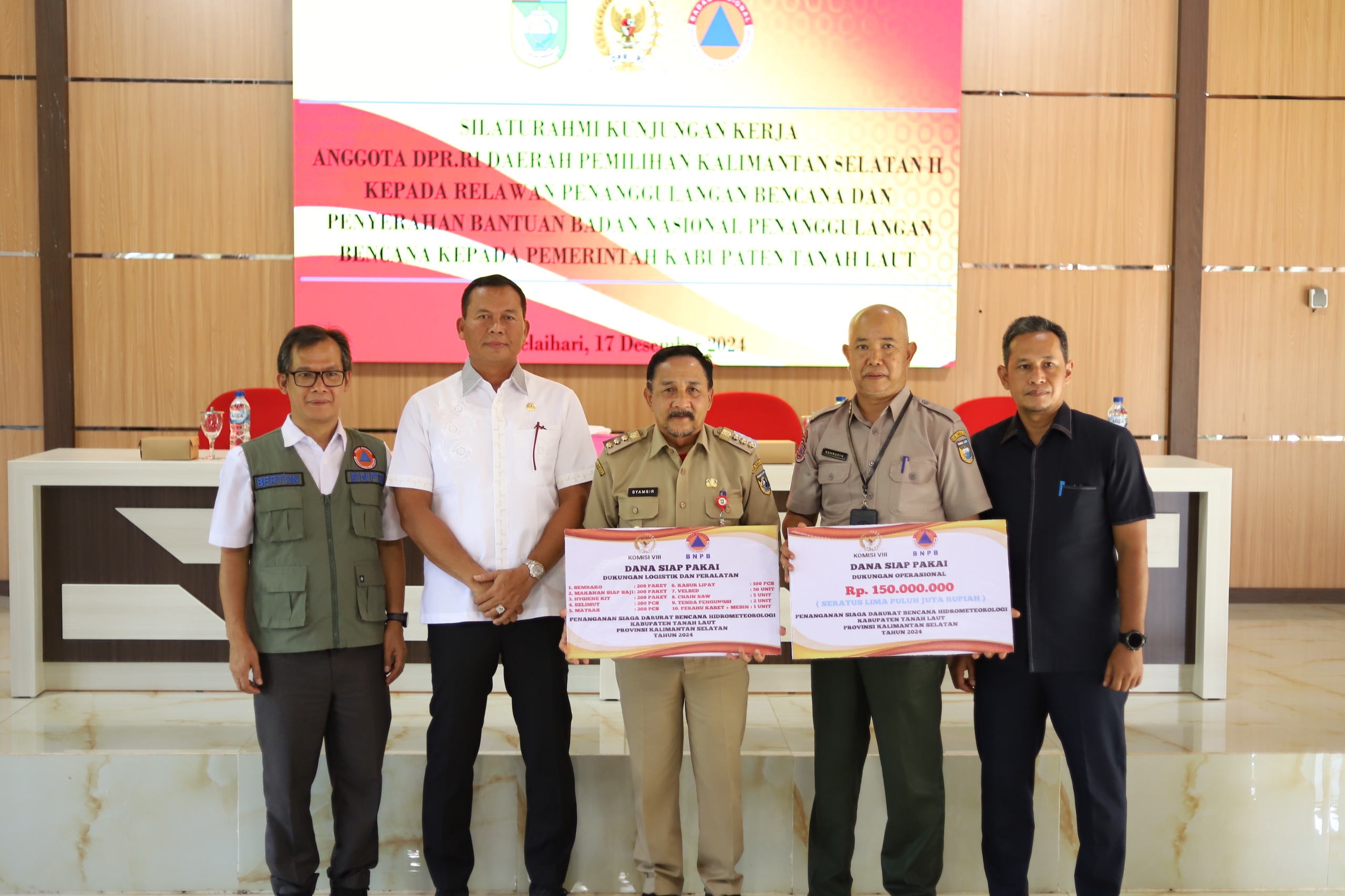 Tanah Laut Terima Bantuan Siaga Darurat Bencana Senilai Rp 650 Juta