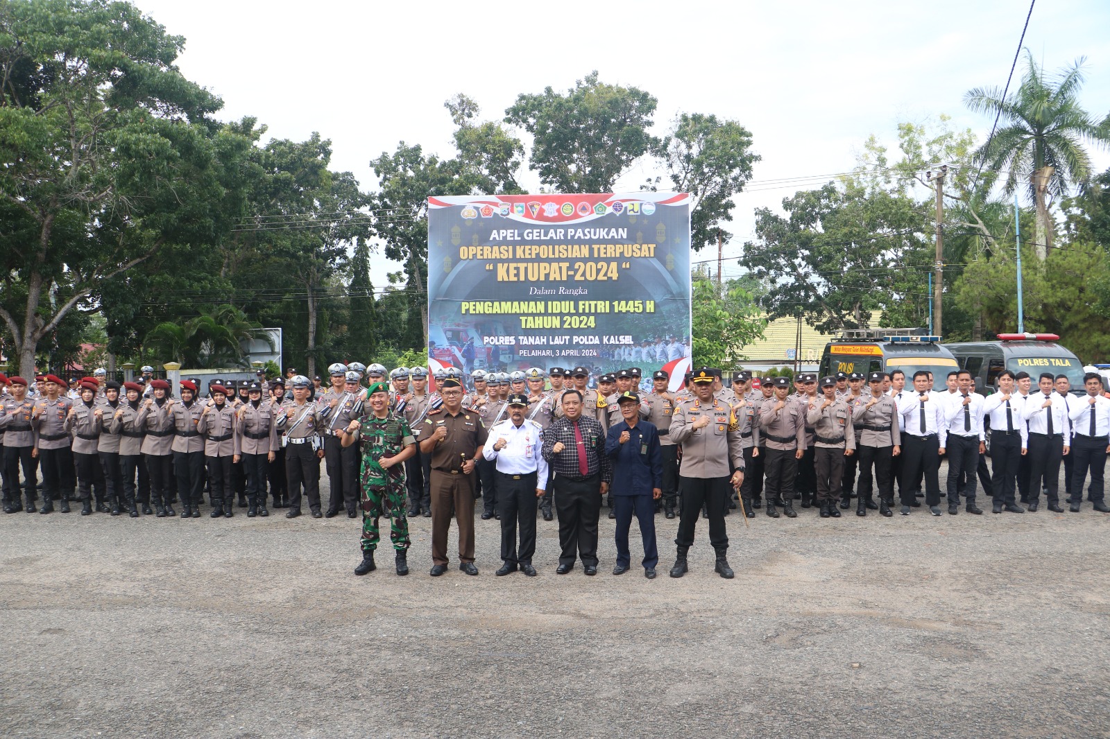 Menjelang Idul Fitri, Tanah Laut Gelar Apel Pasukan Pengamanan