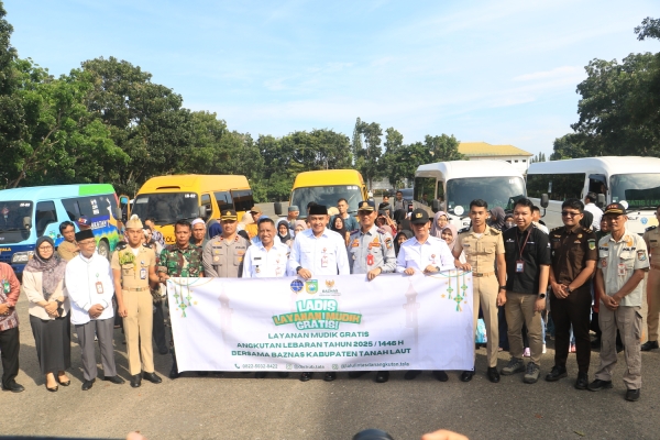 Layanan Mudik Gratis 2025, Bupati Rahmat Lepas 80 Pemudik