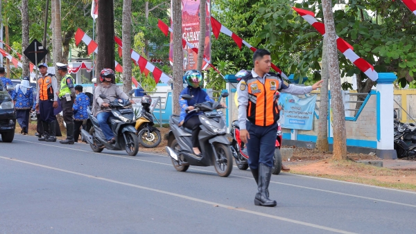 Dishub Tala Turut Berpartisipasi Berikan Pengamanan dan Pengaturan Jalan Raya